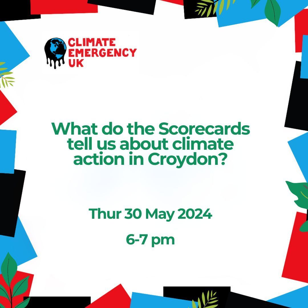 📊 What do the Scorecards results tell us about climate action in Croydon? Join us on Thu 30 May to find out how you can support your council take better climate action💚 @yourcroydon @Breathe_London @CrisisCroydon @CroydClimateAct @XRCroydon @NDIrons ✍️ buff.ly/3UHkHSW