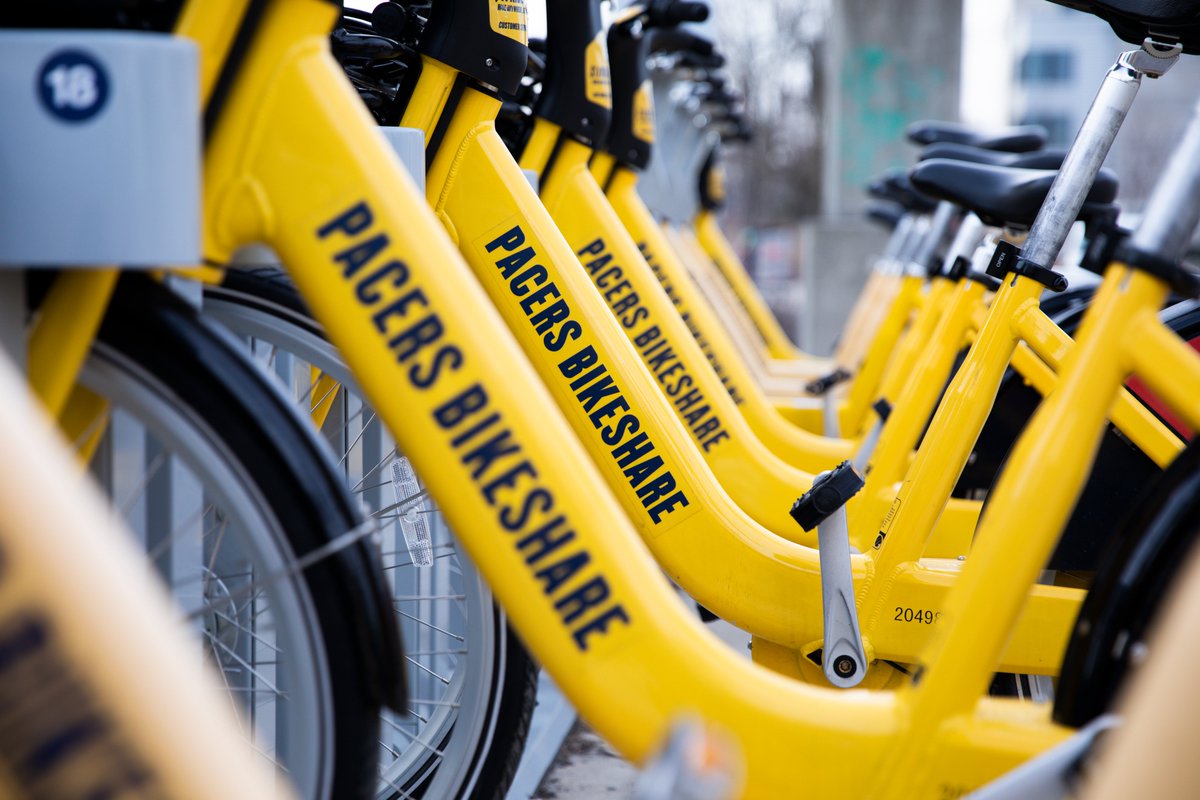 This Friday, <a href="/Pacersbikeshare/">Pacersbikeshare</a> will launch new e-bikes along the <a href="/INCulturalTrail/">Indy Cultural Trail</a>! 

Celebrate the new launch at the #Indy Cultural Trail Headquarters (132 W. Walnut Street) on Friday at 4:30 with #free sweet treats and music!

See you there!

#DowntownIndy #trails #ebikes #Pacers