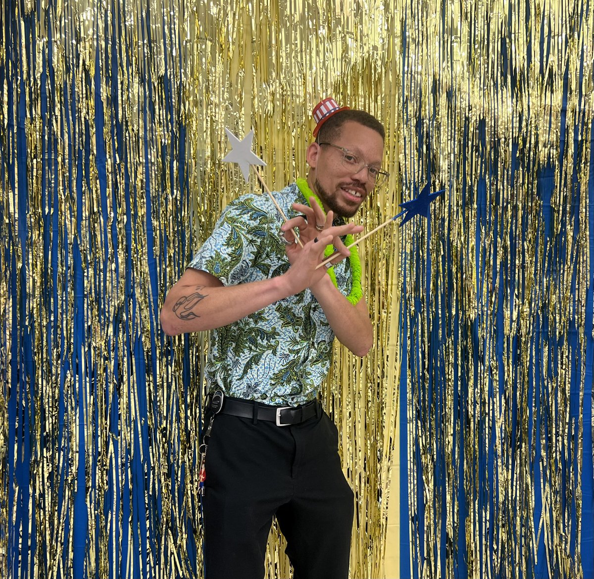 LakeRimES's tweet photo. Teachers having some fun at this week’s teacher appreciation Photo Booth. The most valuable resource teachers have is each other. @CumberlandCoSch @CCSSuptConnelly https://t.co/WCcDTg3mUn