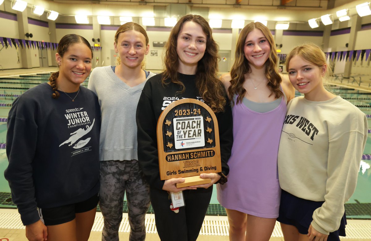 Congratulations to Fulshear High School swim coach, Hannah Schmitt who was named Coach of the Year by the Texas High School Coaches Association (THSCA) and the Texas Bureau of Insurance.🎉 Keep up the great work, we are #LamarCISDProud! 🍎