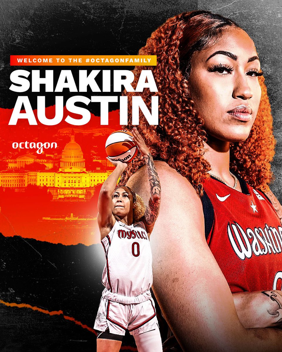 Excited to welcome Shakira Austin to the #OctagonFamily! 🙌✨ @Theylove_kira ✅ 2022 WNBA All-Rookie Team ✅ No. 3 overall pick in the 2022 WNBA Draft
