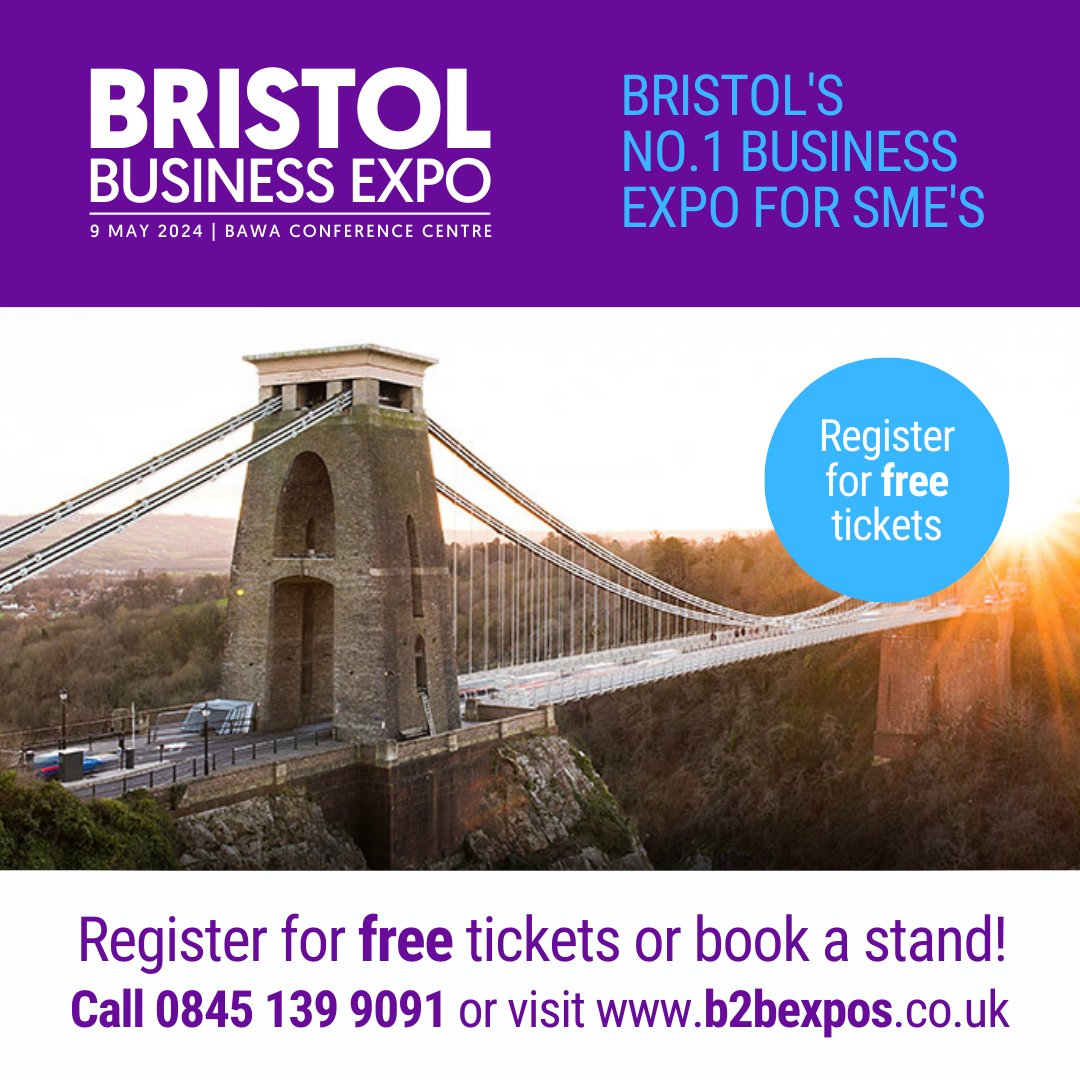 Network with local businesses at our FREE Bristol Business Expo #BristolExpo on 9th May, for information visit: b2bexpos.co.uk/event/bristol-… 🙌🙌