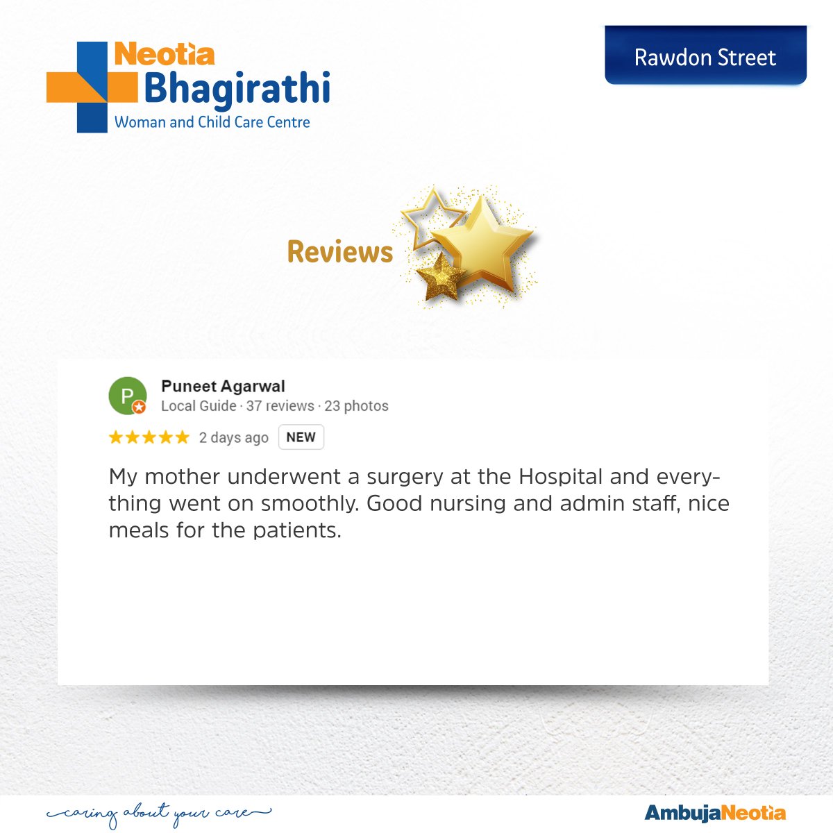 Thank you so much for your #feedback! We value your #opinion and thank you for choosing us as your #healthcare partner. Stay Healthy. Stay Safe. #testimonials #reviews #google #facebook #experience #health #healthy #caringaboutyourcare #ambujaneotia