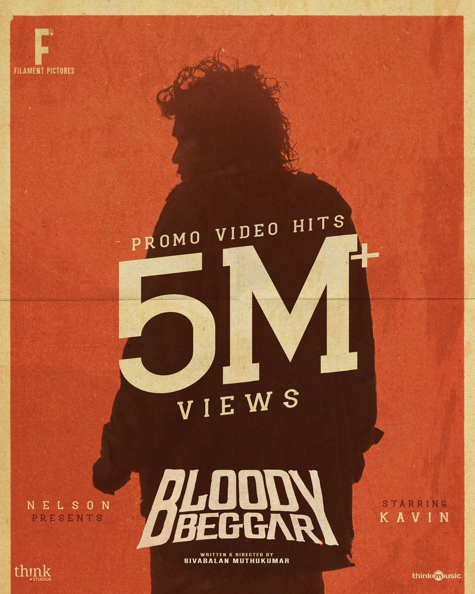 #BloodyBeggar Crossed in 5 Million Views 🎬🫂🌟🌟🌟 @Kavin_m_0431 #Filamentpictures #sivabalanmuthukumar