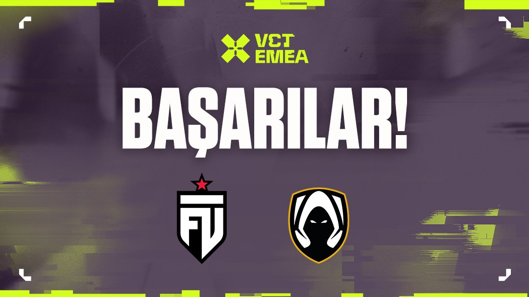 Temsilcimiz @FUTesportsgg'a Team Heretics karşısında başarılar dileriz! 👊 #VCTEMEA #FUTWIN İzlemek için 👉 twitch.tv/valorant_tur