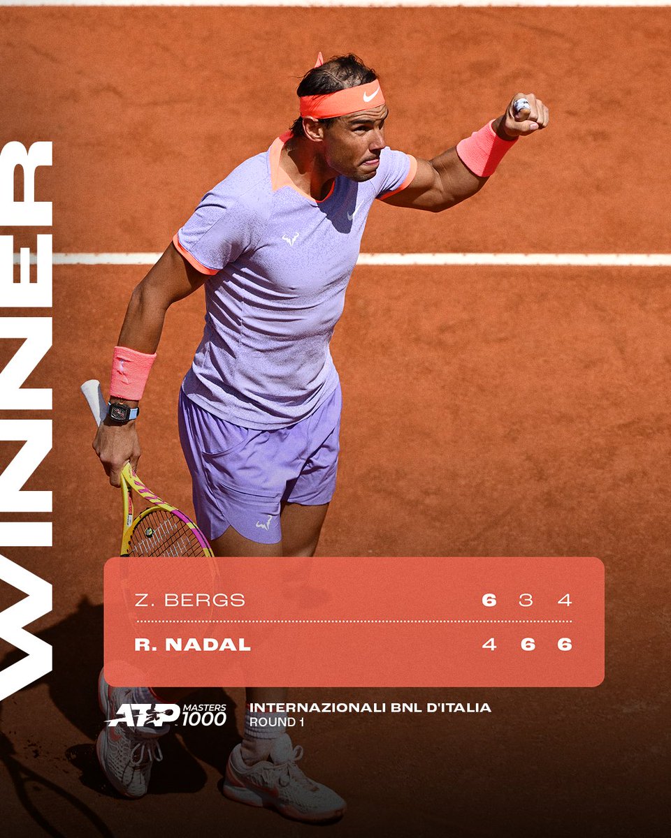 The eye of a tiger, the heart of a FIGHTER. ✨ @RafaelNadal ✨ @InteBNLdItalia | #IBI24