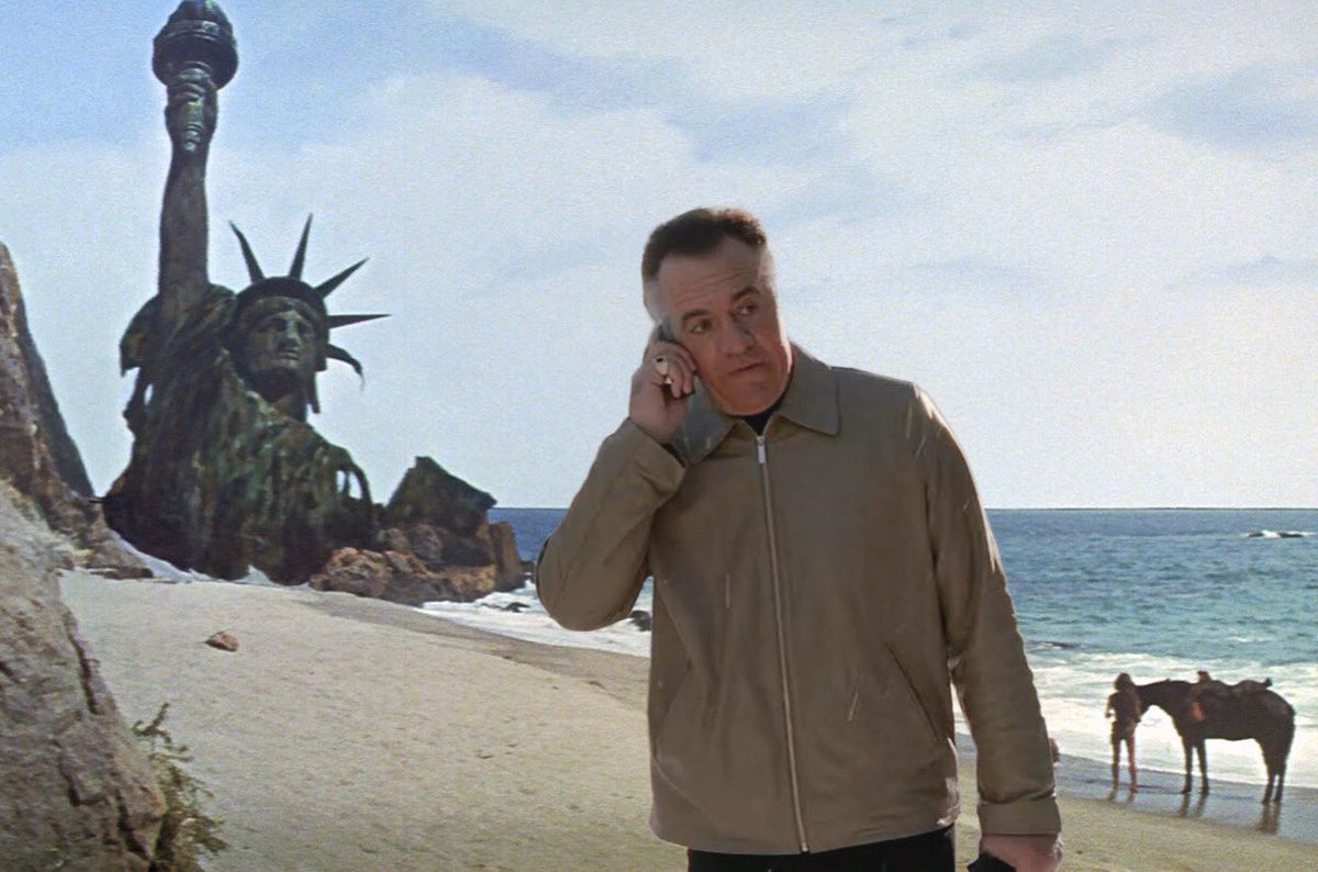 Listen Tone, I’m over here at da Planet of the Apes. You’re not gonna believe this, the monkeys are fuckin’ talking. These chimps got a whole buncha horses and no racetrack, maybe we can help em out hehe And T, I’m gettin’ the feeling they’re not fans of our friends in New York