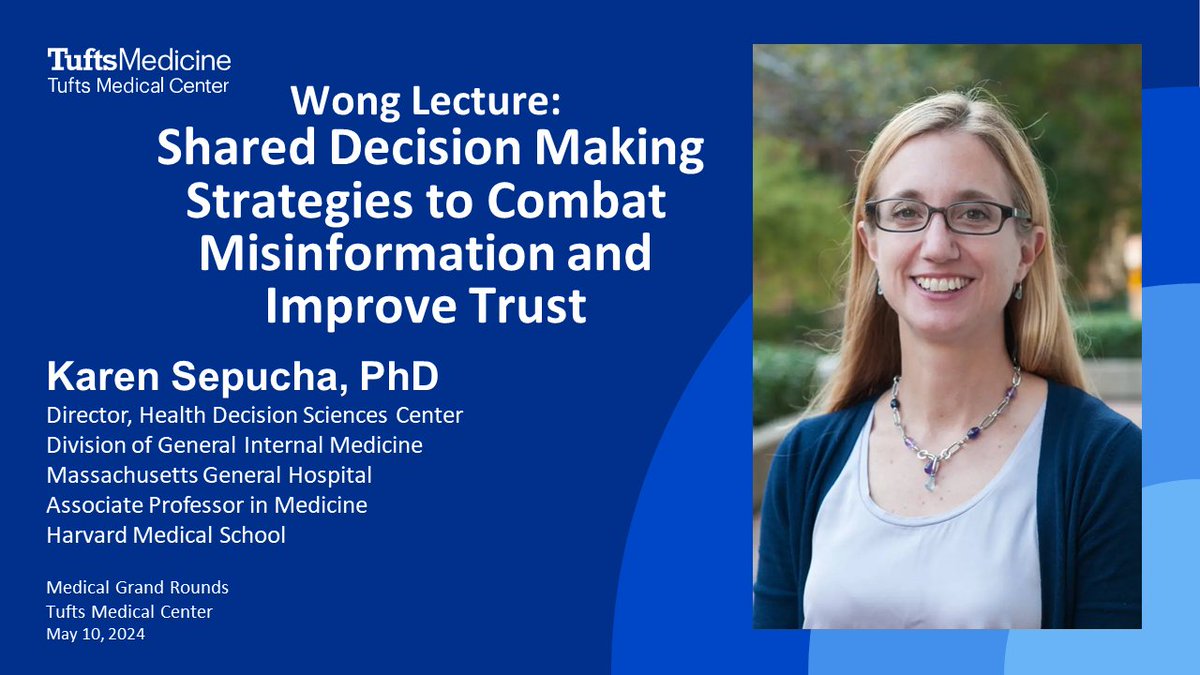 This year's Wong Lecture on critical topic of improving trust through shared decision making @ksepucha @socmdm @MGH_DGIM @MGHMedicine