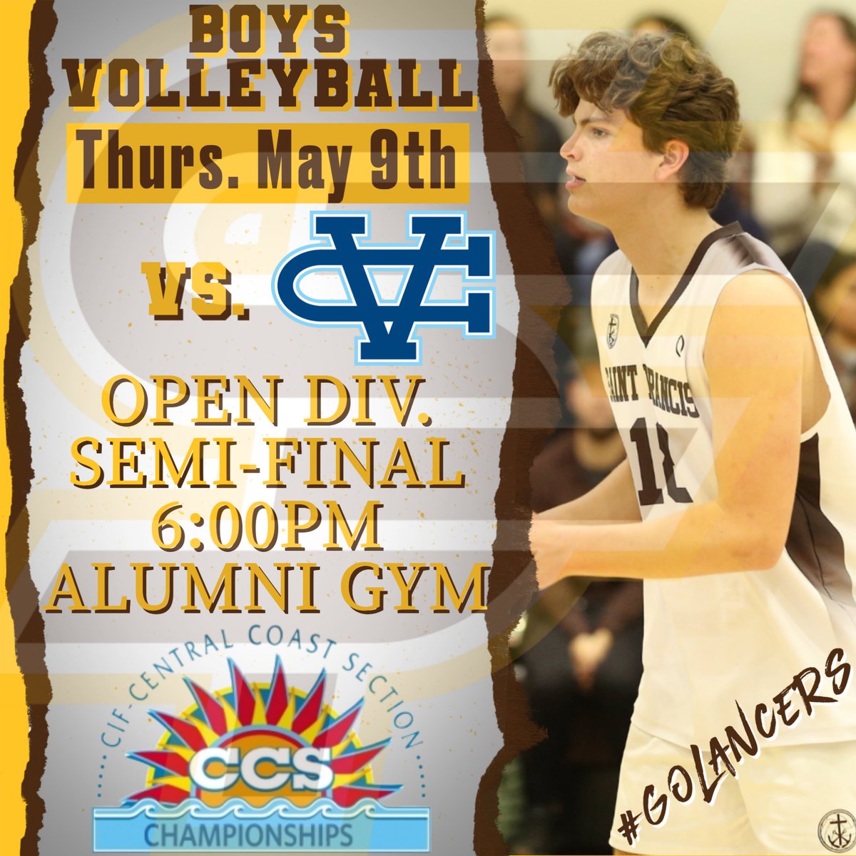 Boys Volleyball hosts the Warriors tonight in CCS Playoffs!!! #golancers Ticket Link:gofan.co/app/school/CA2…