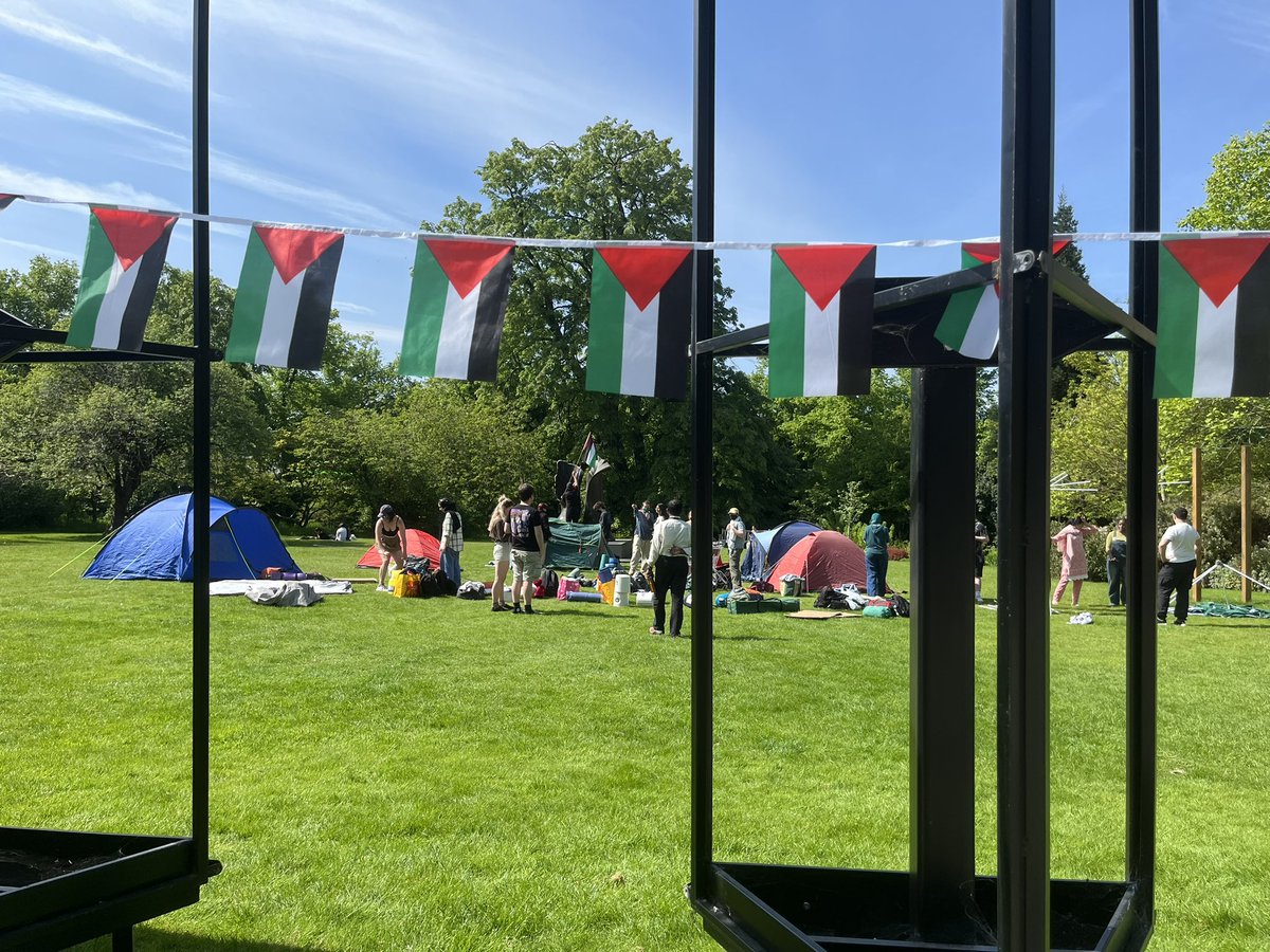 Leicester University students have launched an encampment for Palestine. Couldn't be more proud!