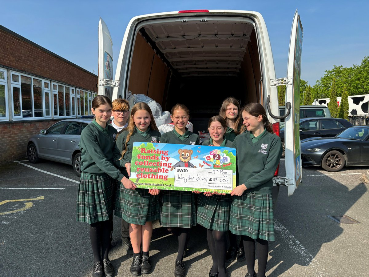 Weydon School (@schoolweydon) on Twitter photo 217.5kg of unwanted clothes raised us a fantastic £87 through <a href="/Rags2Riches4Sch/">Rags2Riches4Schools</a> today. The money will go towards our wildlife garden, the clothes will be grateful received by those who need them and we have avoided unnecessary landfill. A huge THANK YOU to everyone. 217.5kg of unwanted clothes raised us a fantastic £87 through <a href="/Rags2Riches4Sch/">Rags2Riches4Schools</a> today. The money will go towards our wildlife garden, the clothes will be grateful received by those who need them and we have avoided unnecessary landfill. A huge THANK YOU to everyone.