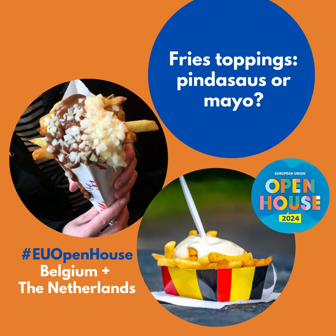 Yes! At the #EUOpenHouse you will be able to taste both Belgium- and Dutch- style fries. Which one is your favorite? 🥔🍟 Join us Saturday for a fun day and dive deep into the Low Countries! @BelgiumintheUSA @EUintheUS