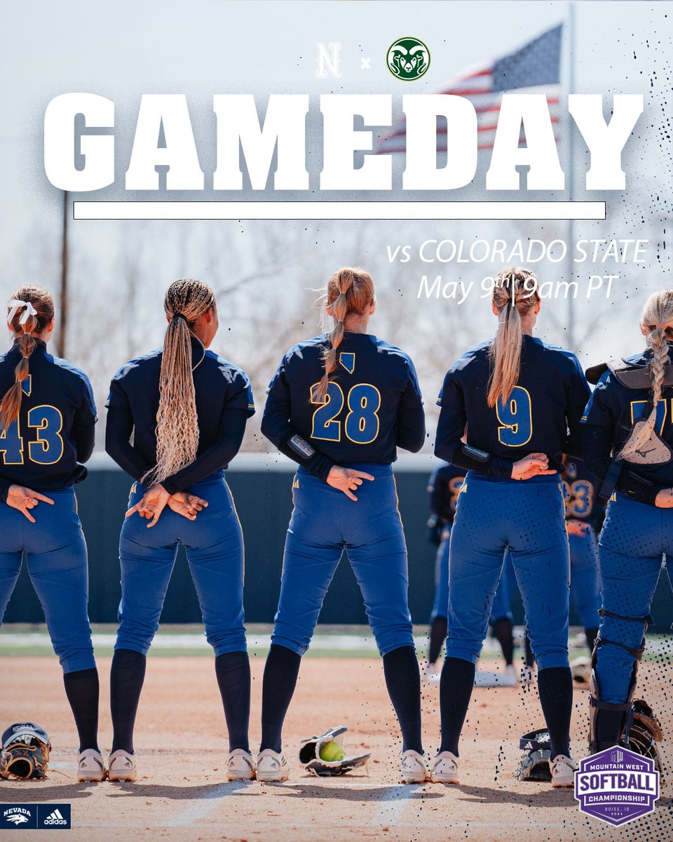 Nevada_Softball's tweet image. 𝐓𝐨𝐮𝐫𝐧𝐚𝐦𝐞𝐧𝐭 𝐓𝐢𝐦𝐞😤 

🆚 No. 6 Colorado State 
⏰ 9 a.m. PT
📍 Dona Larsen Park 
📊 bit.ly/3WzjpMm
📺 NSN / MW Network (bit.ly/4b9sCiy)

#BattleBorn | #MWSB