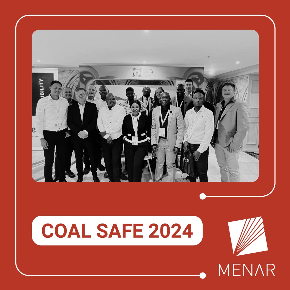 Team #menar and representatives of its subsidiaries #Kangra, #ZAC and #canyoncoal attended the 2024 annual COAL SAFE Conference at the Emperor’s Palace Convention Centre today. #CoalSafe is hosted by the South African Colliery Managers’ Association, with the aim of promoting
