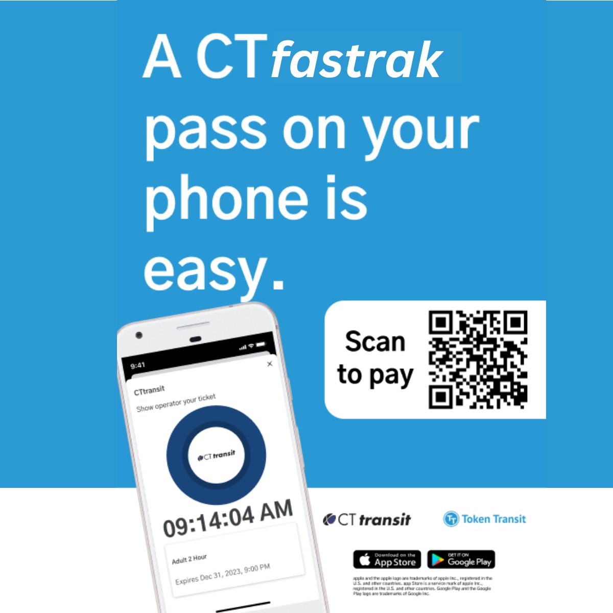 CTfastrak's tweet photo. Ticketing made easy! 🎟️📲🚍
Get your 2-hour, all-day, and 31-day passes on your smartphone.

Download the app today!

#CTfastrak #TokenTransit #TakeTransit #BusPass #BusFare https://t.co/FDkmHhhv3h