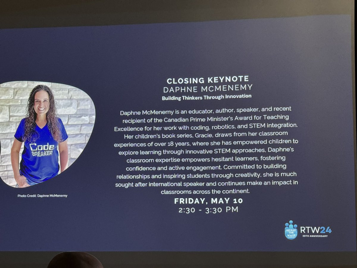 1612204's tweet image. #rtw2024 Riding The Wave 24 @Thompsonclass and @DaphneMcmenemy Opening and closing Keynotes - #mbed #mbedchat #learning #ai