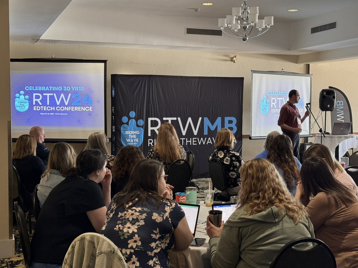 1612204's tweet image. #rtw2024 Riding The Wave 24 @Thompsonclass and @DaphneMcmenemy Opening and closing Keynotes - #mbed #mbedchat #learning #ai
