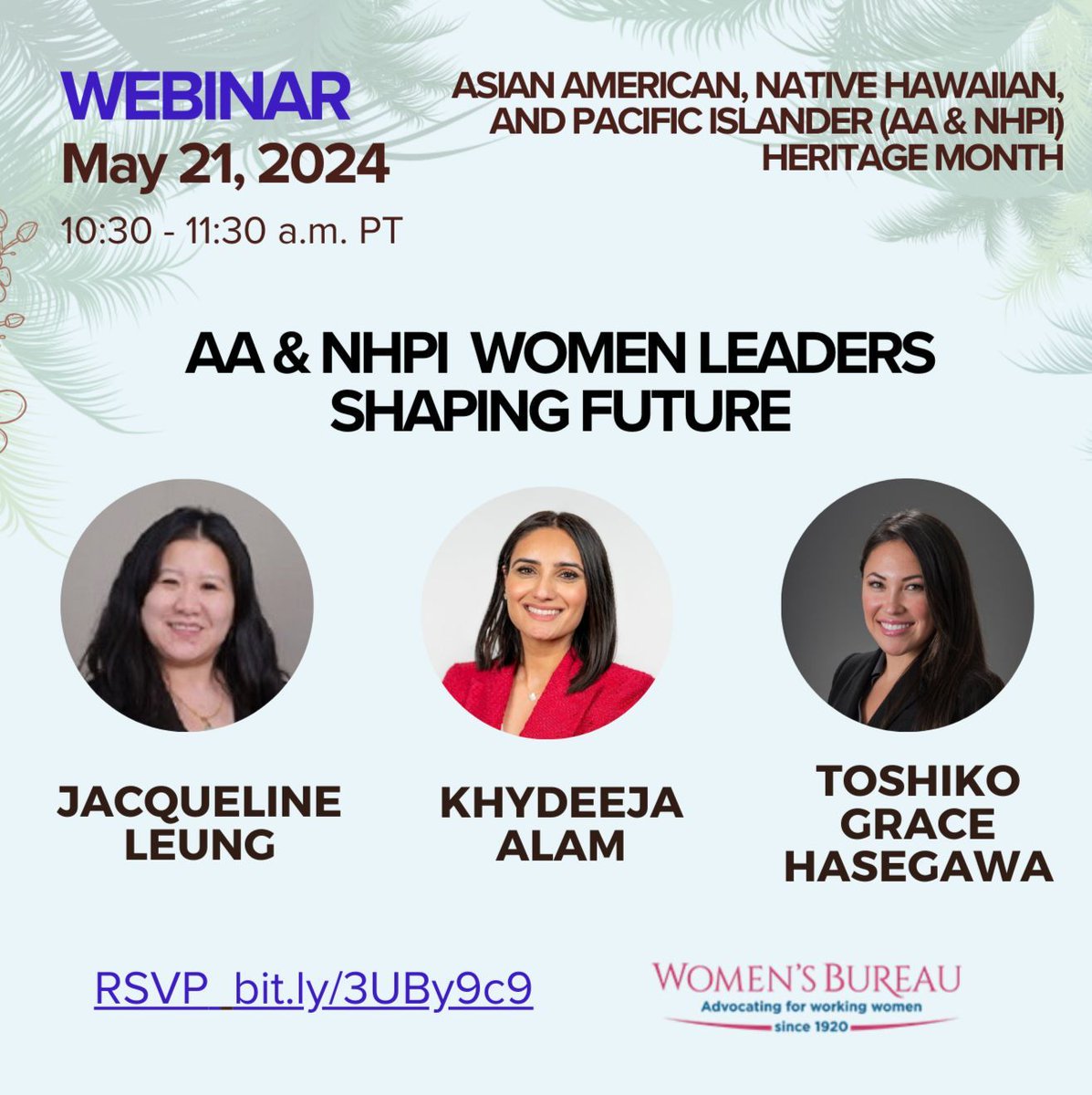 OCAPIA is excited to announce Co-Chair Jacqueline Leung will be on the AANHPI Women Leaders Shaping Future panel hosted by the @WB_DOL!

This is a virtual event, show your support by tuning in on May 21, 2024.

Register at buff.ly/3yjNQM5

#WomenLeaders #AANHPI