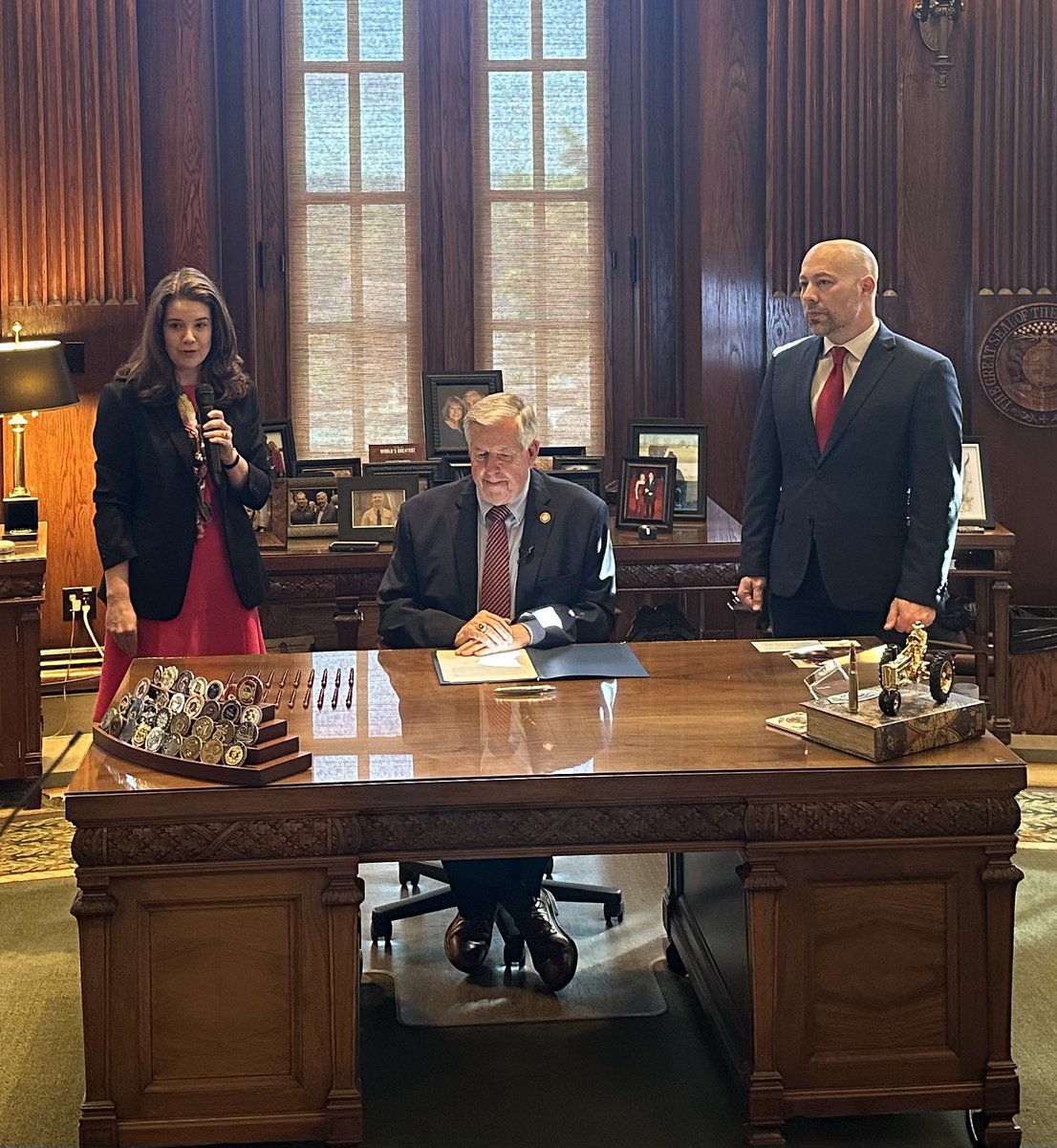 Missourians will no longer be forced to pay for abortions and abortion services with their tax dollars because we defunded Planned Parenthood. Proud to have championed this legislation in the Senate making it possible for @GovParsonMO to sign it today. #moleg @cody4mo
