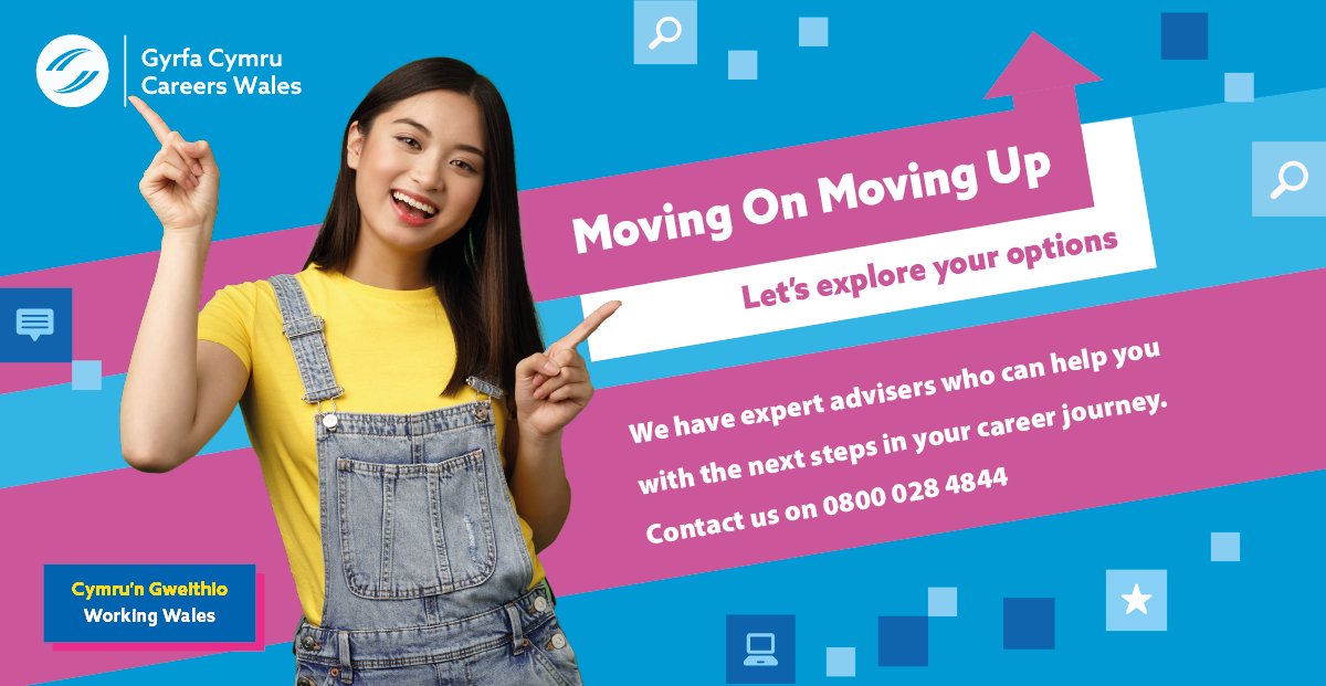 Do you know somebody due to leave college or sixth form this year? Let them know @CareersWales and @WorkingWales are available via live chat, over the phone, face to face or via video call for support 👇 #MovingOnMovingUp careerswales.gov.wales/contact-us