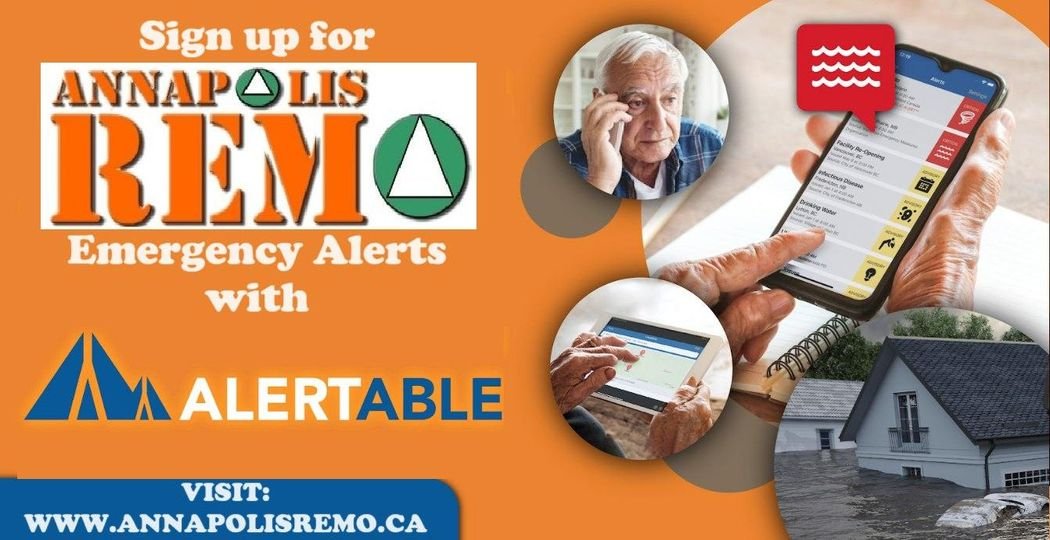 Stay ahead of emergencies, seniors! Sign up for Annapolis REMO Emergency Alerts powered by Alertable today. Visit annapolisremo.ca for peace of mind and safety tailored just for you