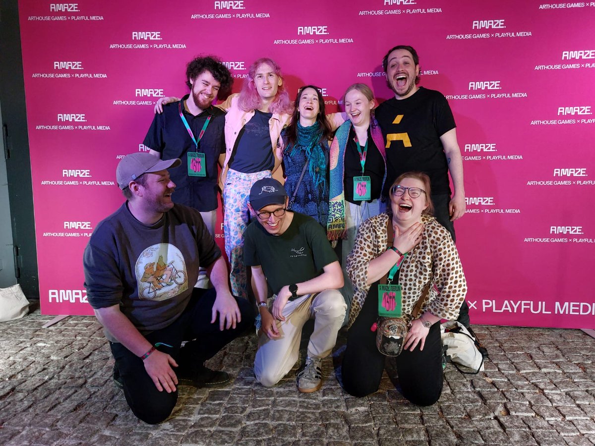 A contingent of Irish indie games devs and supporters headed to Berlin this week to attend @AMazeFest - the 13th International Games & Playful Media Festival! 💚🙌🎮 #arthousegames #indiedev #playfulmedia #AMaze2024