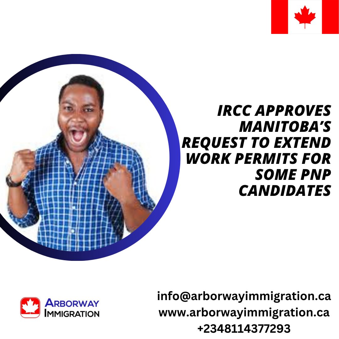 IRCC has approved Manitoba's request to extend work permits for some PNP candidates! This means 6,700 temporary workers, mainly PGWP holders, can continue working while their PNP applications are processed.