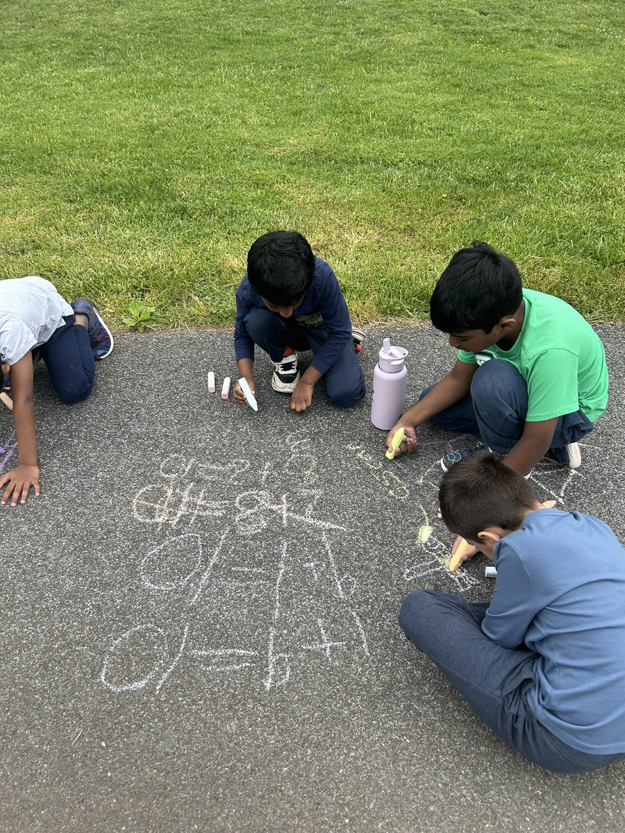 Ms_Welch1's tweet photo. C is for chalk day! 24 days left of 1st grade. https://t.co/QqmhsMdfke