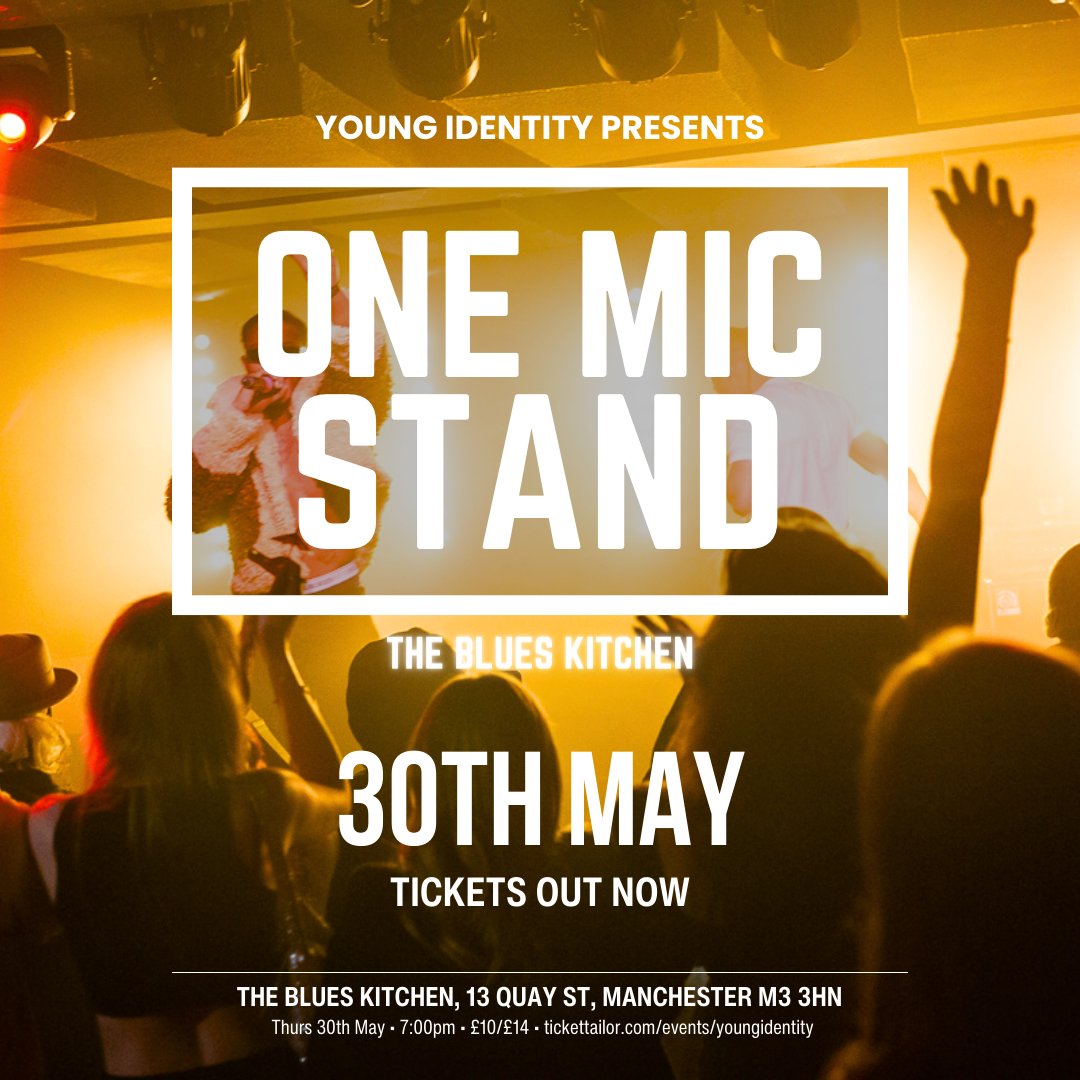 💥 Manchester’s slam night is back at @TheBluesKitchen this May! Evening of music and spoken word with Special Guest headliners. Poets have three minutes to wow industry judges and win a cash prize. 🎟️ tickettailor.com/events/youngid… - Earlybird until 15th May!