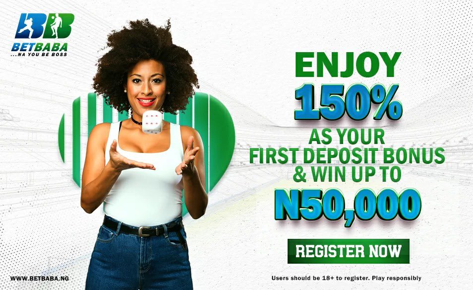 4k - 4m in 10 days 2 odds on @Betbaba_ng Code: 3628275 Get up to 150 % bonus on your first deposit & win 50,000 when you register on @Betbaba_ng Register here 👉 sshortly.net/a0e924f Two goal lead, you win.