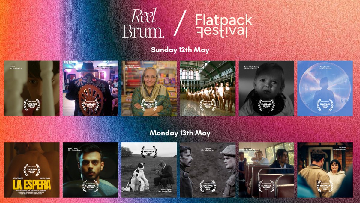 Flatpack Festival starts this Friday and we can't wait to be part of it! Get your tickets now! Check out the Reel Brum programme here: reelbrum.com/post/reel-brum… Join us for Reel Brum Awards Summer Social free event: tickettailor.com/events/reelbru…