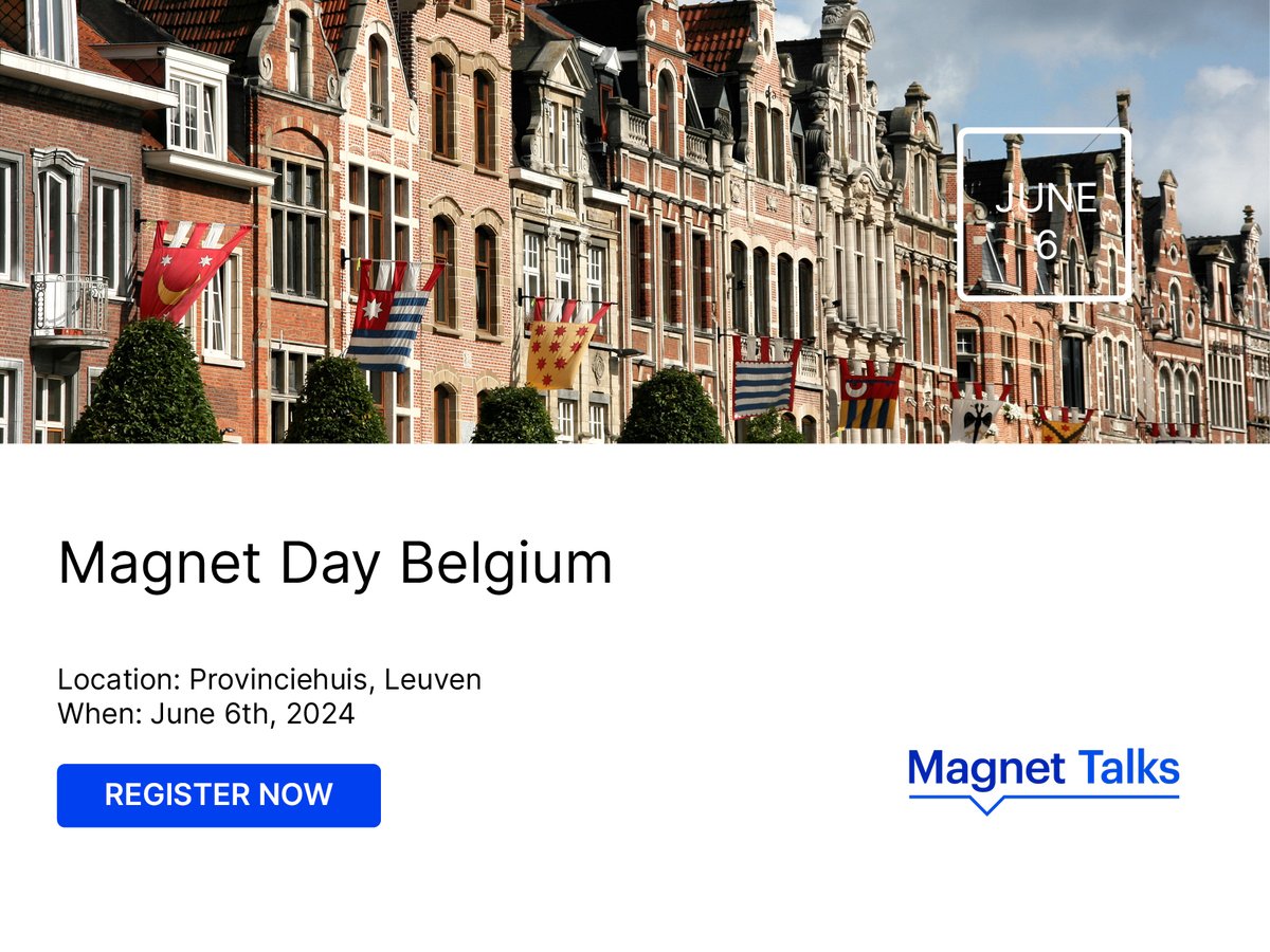 We'll be back in Belgium for a #MagnetDay at the Provinciehuis, in Leuve on June 6! Join us for a chance to hear from our product experts about the latest features of the Magnet products for the public sector. Register now to secure your spot: ow.ly/VwV650RAnIE #DFIR