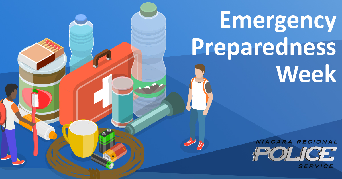 It's #EmergencyPreparednessWeek. The NRPS is reminding everyone in #Niagara to review the @NiagaraRegion Emergency Preparedness Plan & make one for your home. To learn about #Niagara's common hazards & how to plan, packing an Emergency Kit & more, visit niagararegion.ca/emergency