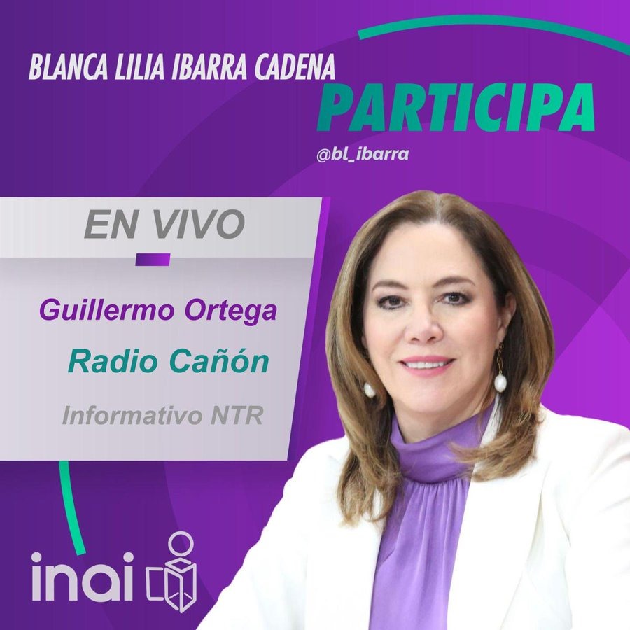 🎙💬 Te invitamos a escuchar el #AudioComentario que la comisionada @bl_ibarra presenta con @GOrtegaRuiz en #InformativoNTR de @radiocanon760AM ❇ Síguelo por 👉🏼 ow.ly/u3AA50QSe5e