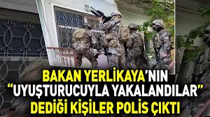 Bakan Yerlikaya’nın ‘uyuşturucuyla yakalandılar’ dediği kişiler polis çıktı İçişleri Bakanı Ali Yerlikaya’nın ve Osmaniye Emniyet Müdürlüğü'nün açıkladığı uyuşturucu operasyonunda gözaltına alınan kişilerden ikisinin Çevik Kuvvet'te görevli polis memuru olduğu ortaya çıktı.