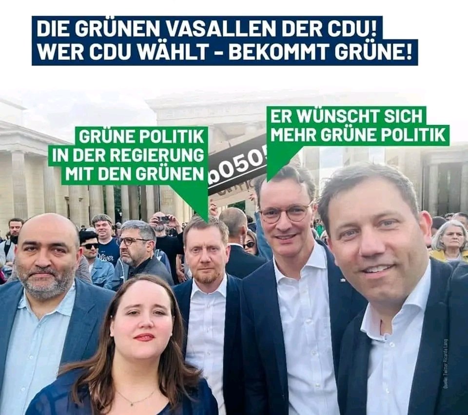 Wer CDU wählt bekommt grün rot !