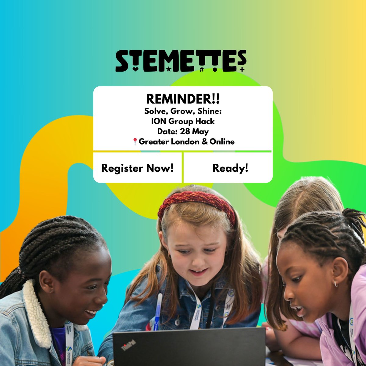 🌟 Event reminder‼️ Team up with us and @iongroup for an electrifying AI #hackathon! Tackle challenges, unleash your creativity & immerse yourself in cutting-edge tech. Secure your spot now: stemettes.org/events/ion-gro… #IONGroupStemettes #PartnerStemettes
