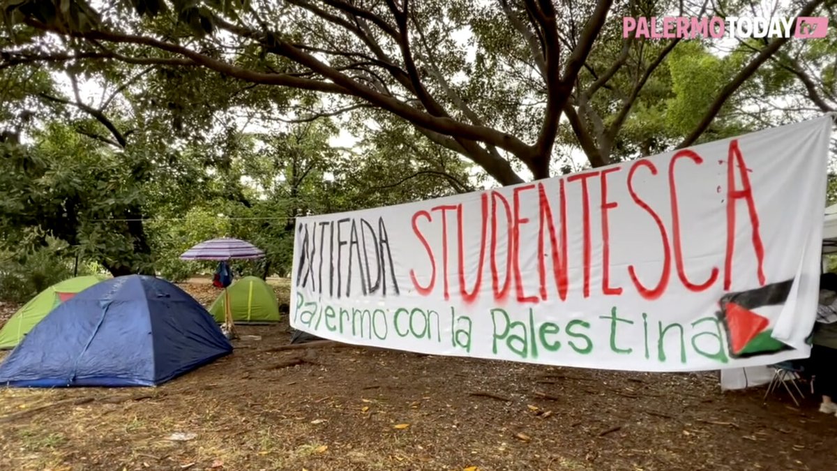 VIDEO | Anche a Palermo gli studenti si accampano con le tende per la Palestina: 'Stop al genocidio' dlvr.it/T6f6WX