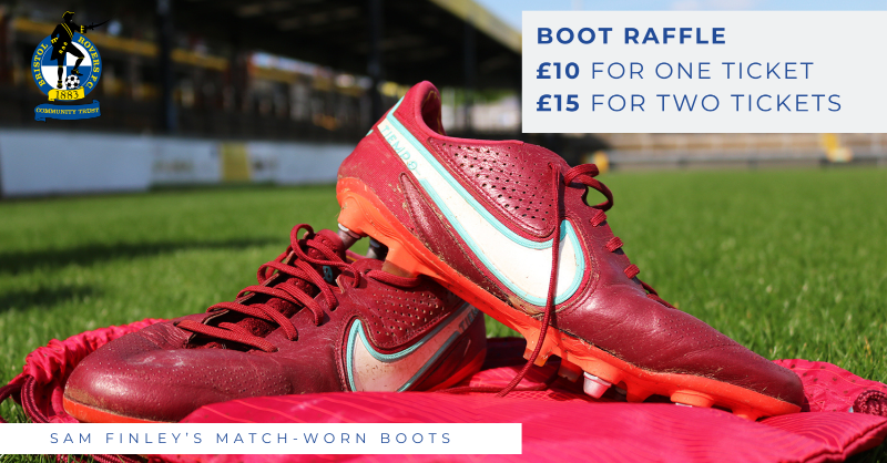 BristolRoversCT's tweet photo. β½ Thanks to the @Official_BRFC kit-team, we have been kindly donated Nick Anderton's & Sam Finley's match-worn boots.
ποΈ We're thrilled to be able to raffle these two pairs of boots to two lucky winners from the #GasFamily
βΉοΈ For more info and tickets, click below β¬οΈπ΅βͺ
