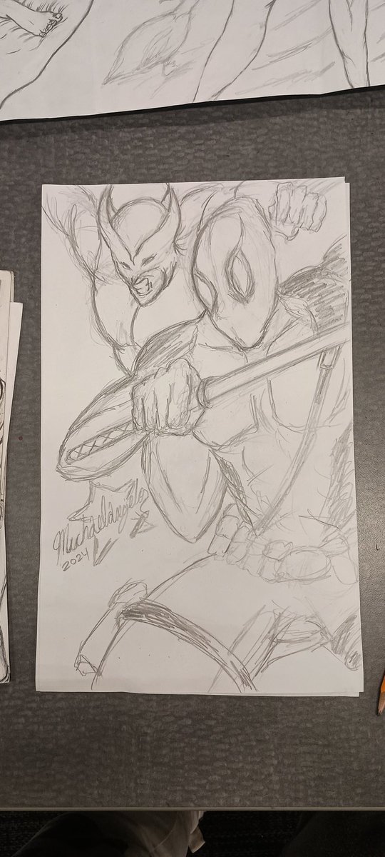 I drew this for this kid when I was out & about. A quick sketch of my version of Wolverine & Deadpool #myartwork #art #sketch #Practice #FYP #trend #Wolverine #Deadpool #DeadpoolAndWolverine #characterart