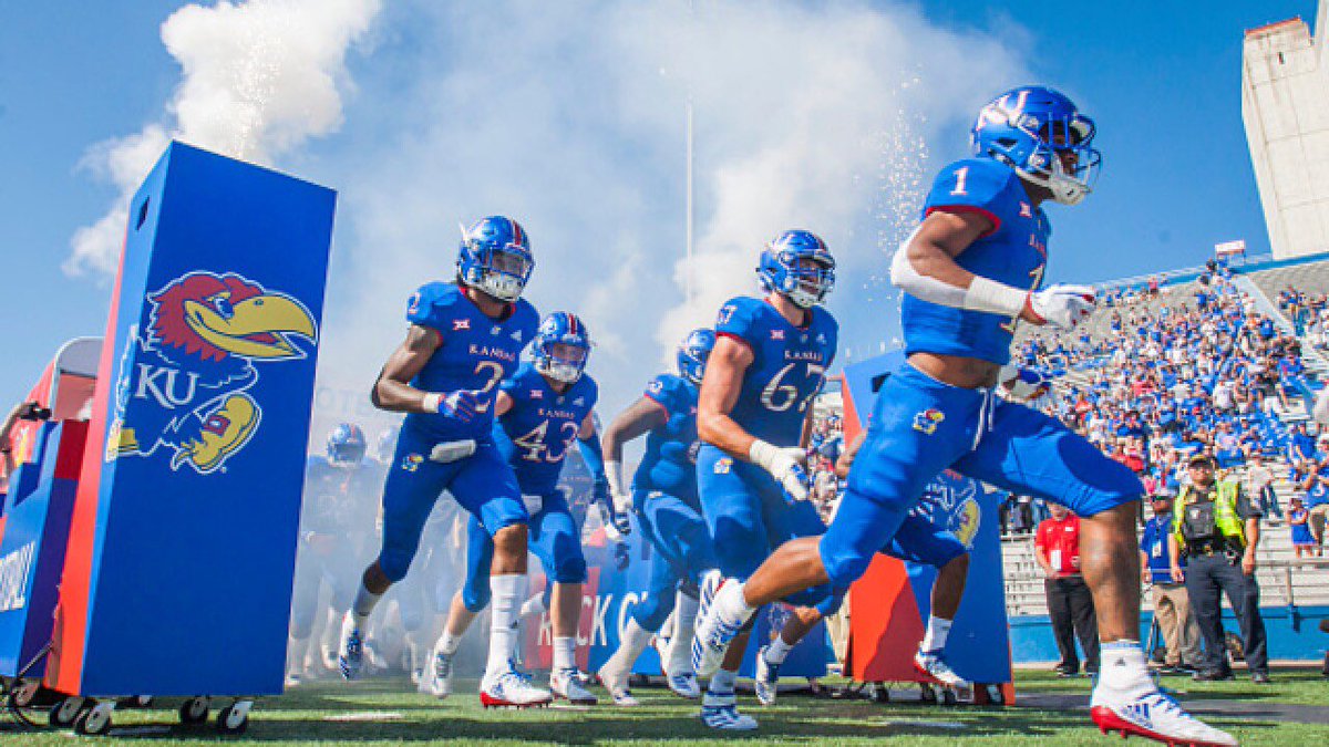 After an amazing conversation with coach @CoachAgpalsa I’m excited and thankful to receive an offer from The University Of Kansas! 🔴🔵 #RockChalk @KU_Football @CoachLeipold @HitterFootball @JordanWesty1 @FISTFootball @AllenTrieu @EDGYTIM @MohrRecruiting
