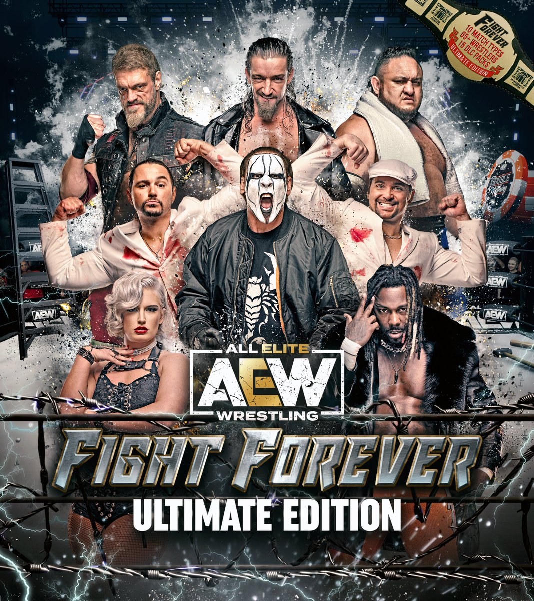 Still waiting to grab your copy of #AEWFightForever? Grab The ULTIMATE EDITION! The Ultimate Edition includes the base game, plus all 4 seasons of DLC! That's 10 Match Types, 65+ wrestlers & 15 DLC packs all for $99.99! Available for purchase digitally on console & PC today!