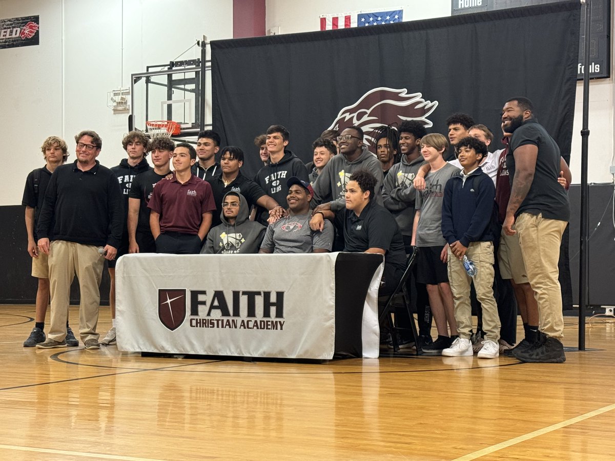 UhsCarrington's tweet photo. Big congrats to Gage Lavado on signing with St. Thomas University.   Gabe has dominated here at FCA and we look forward to see him being great in college.   Congrats Gabe!! Forever a Lion!! https://t.co/PaNixutO5s