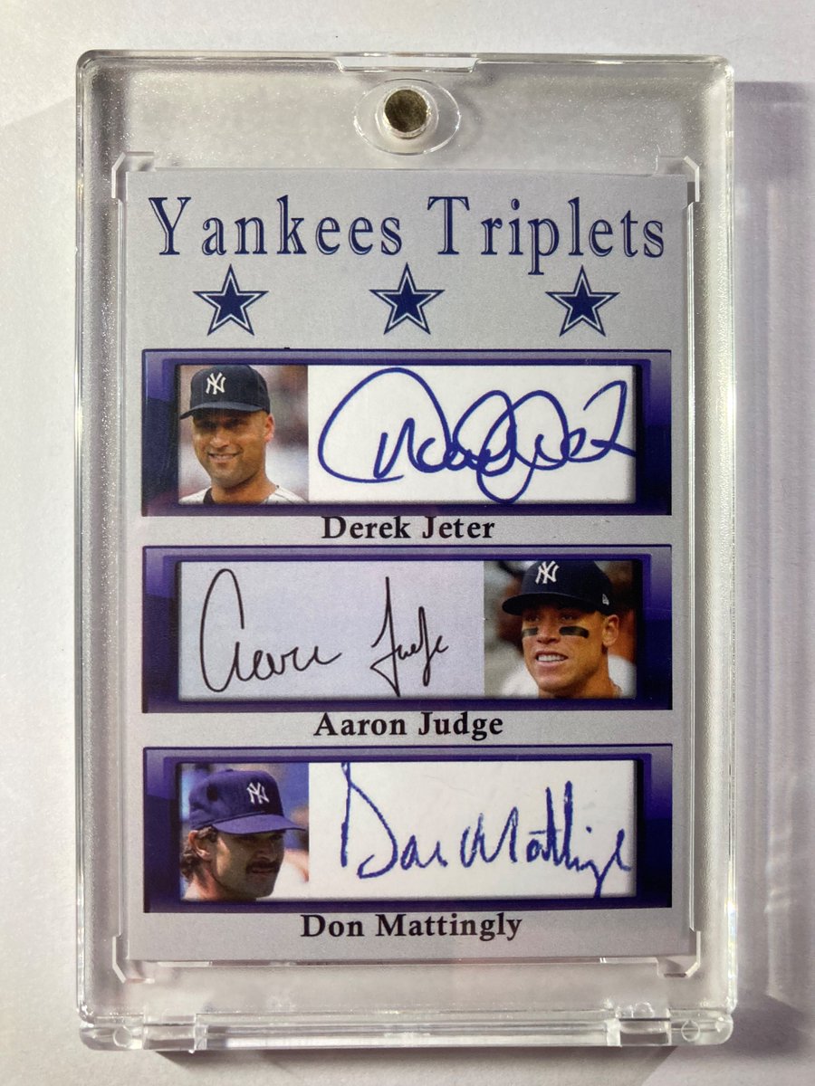🎁Appreciation Day Giveaway🎁

Winner Announced Sunday

🔥Derek Jeter/Aaron Judge/Don Mattingly Yankees Triplets Triple Auto Facsimile

To enter
1. Follow
2. Retweet
3. Like