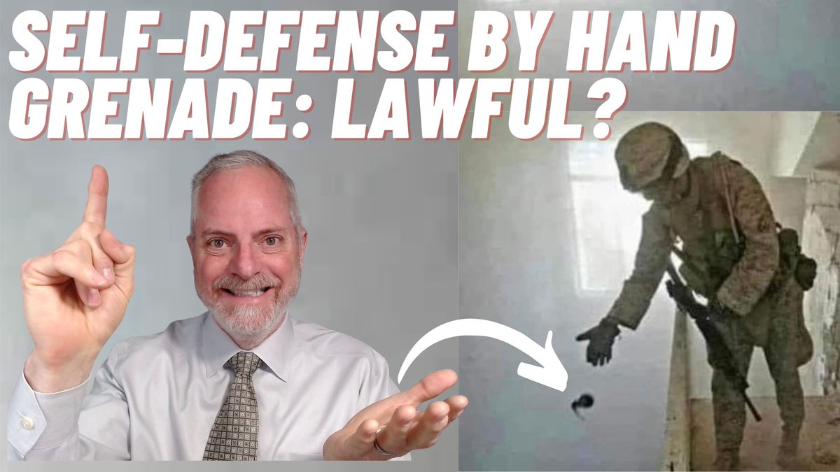 Real Lawyer | Self-Defense by Hand Grenade: Lawful? Join me LIVE at 11 AM to discuss, right here on X! JOIN FOR NOTIFICATION!