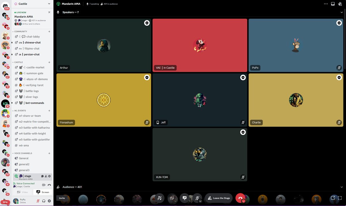 It's been over a year since I last hosted an AMA, and it's a great honor to host <a href="/Castileofficial/">CASTILE</a>  AMA today!

With a community 400 Tarot NFTs' supply, it's truly surprising to see over 400 participants joining the AMA after the mint.

We're delighted to share our team's