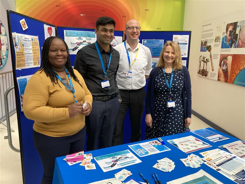 MFTODT's tweet photo. Our Change Agents are facilitating meaningful connections with staff in our Culture Market Stalls. Thank you for your participation—every voice counts. #haveyoursayinmay #supportandcompassion https://t.co/GDCSNJiM5Q