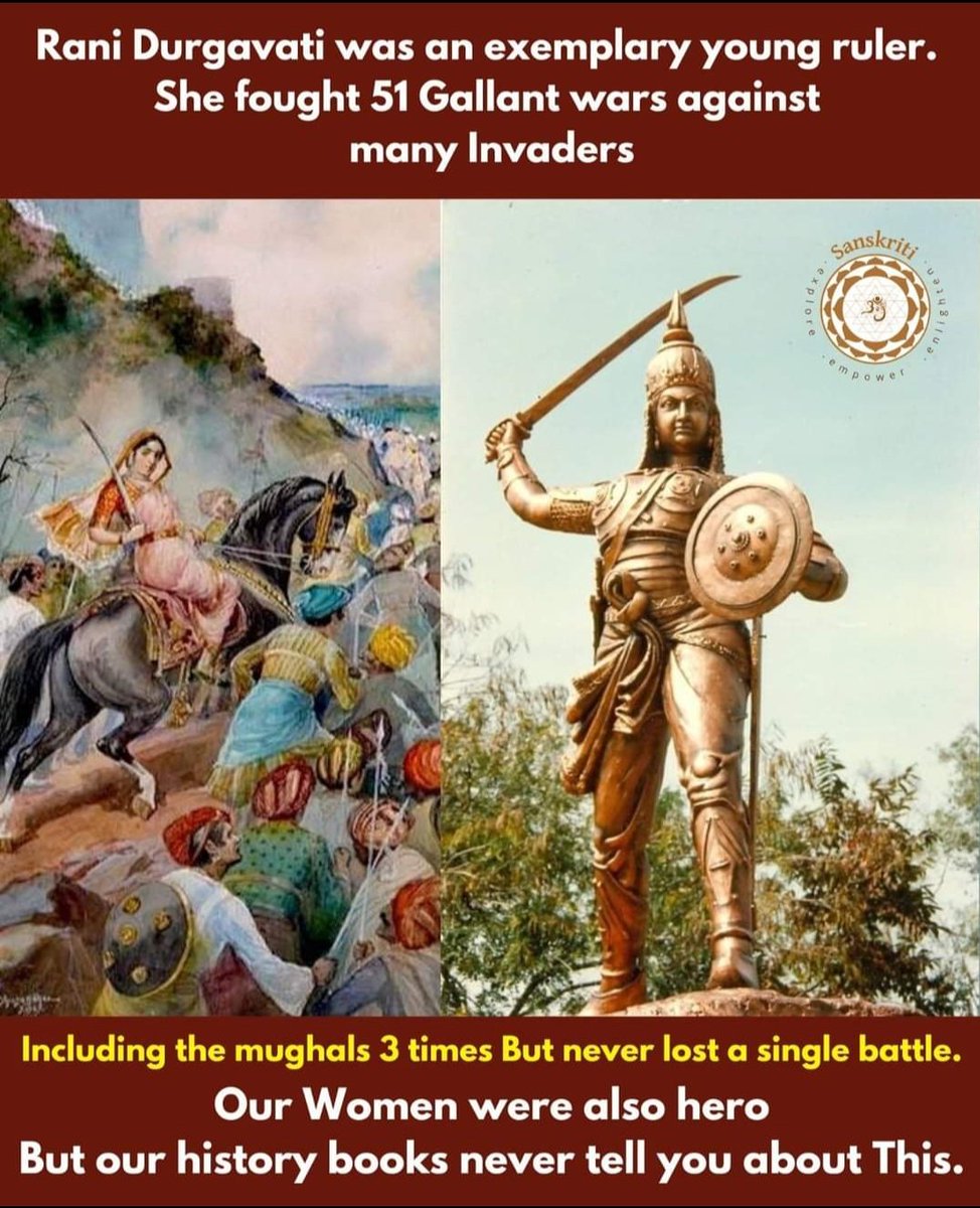 Give an example of Real Feminism.

💥 Rani Durgavati 💥
An exemplary young ruler, She fought 51 Gallant wars against many invaders including the Mughals 3 times but never lost a single battle. 🔥
'An Unsung Hero Rani Durgavati' 🛐

Dear Fake Feminists, Please Stop Woke Feminism…