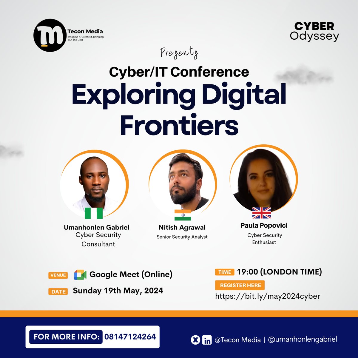 Join us in this immersive online event dedicated to cybersecurity and digital trends!

📅 Date & Time: Sunday, May 19 | 7pm

📍 Location: Online

#CyberSecurity #EVENT #informationtechnology #Career