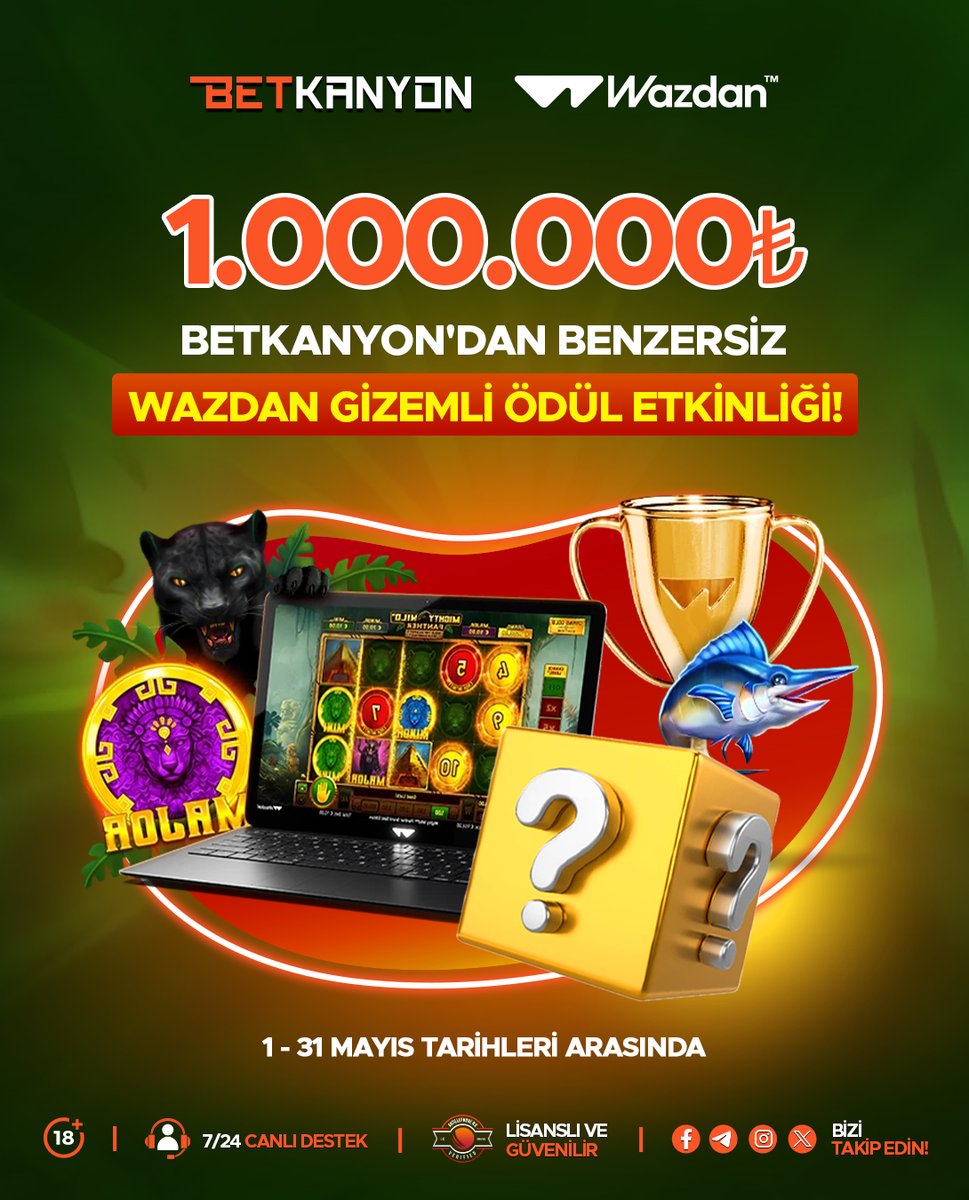 📱  bio2.in/KanyonMobilApp 👉bio2.in/BK-GüncelGiriş 🥳''Betkanyon Bonanza''yayında 🎉Betkanyon'a üye ol, 100₺ deneme bonusu kazan 💸1.500.000₺ Ödüllü Pragmatic Play Turnuvası 🎁Her gün 2500₺, %15 Çevrimsiz Yatırım Bonusu Betkanyon'da 📌1.000.000₺'ye Kadar Günlük Çekim Hakkı